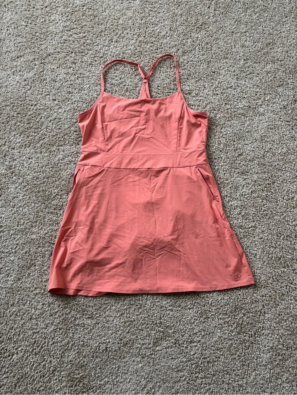 Performance Coral Pink Women's Active Dress with built in spandex